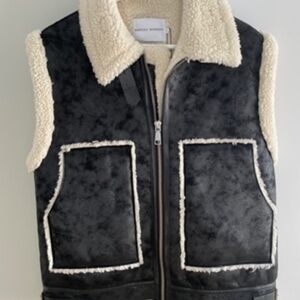 Rebecca Minkoff Faux Leather Vest Size Large